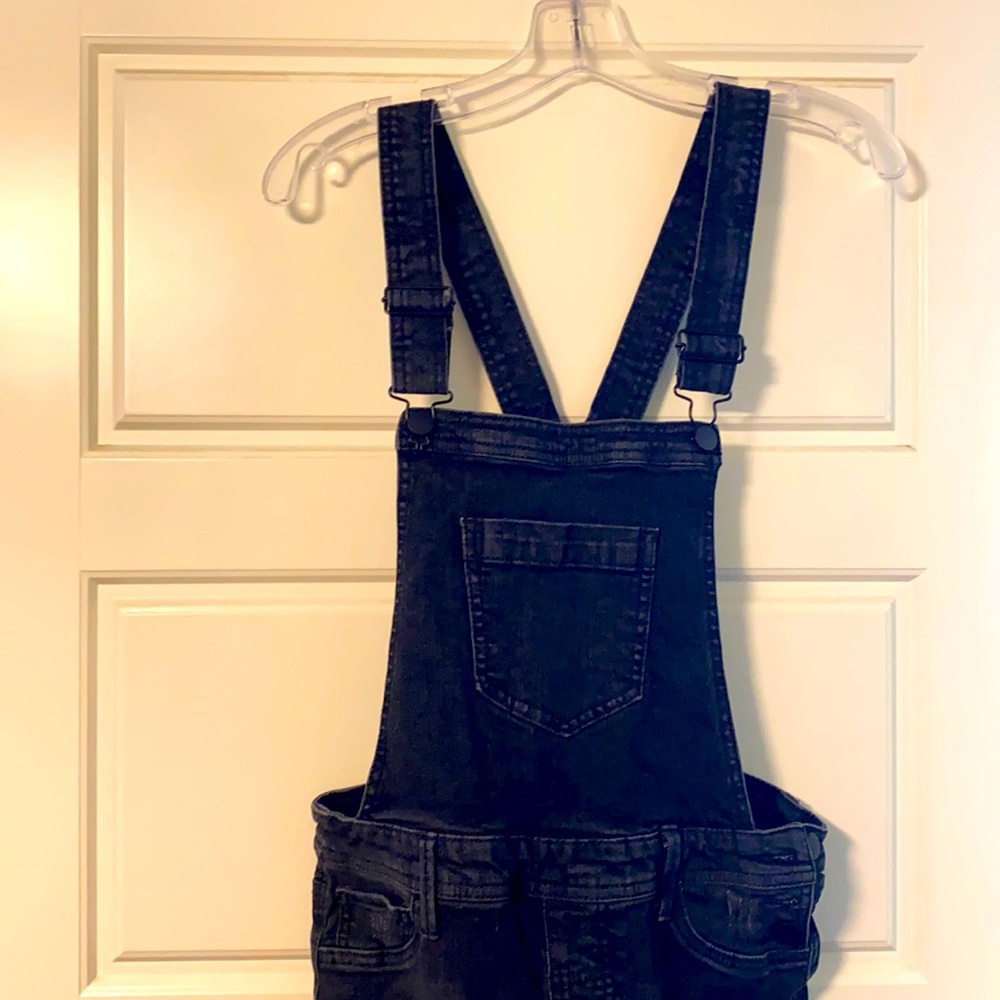 Maurices Black Denim Overalls